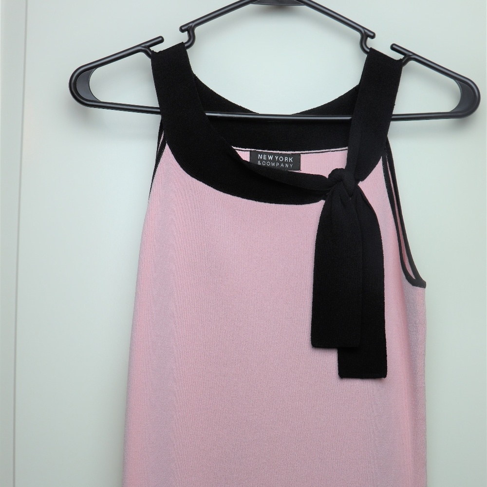 Pink Tank Top with Black Detailing NY & Co